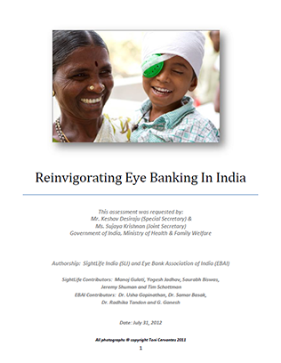 Reinvigorating Eye Banking in India